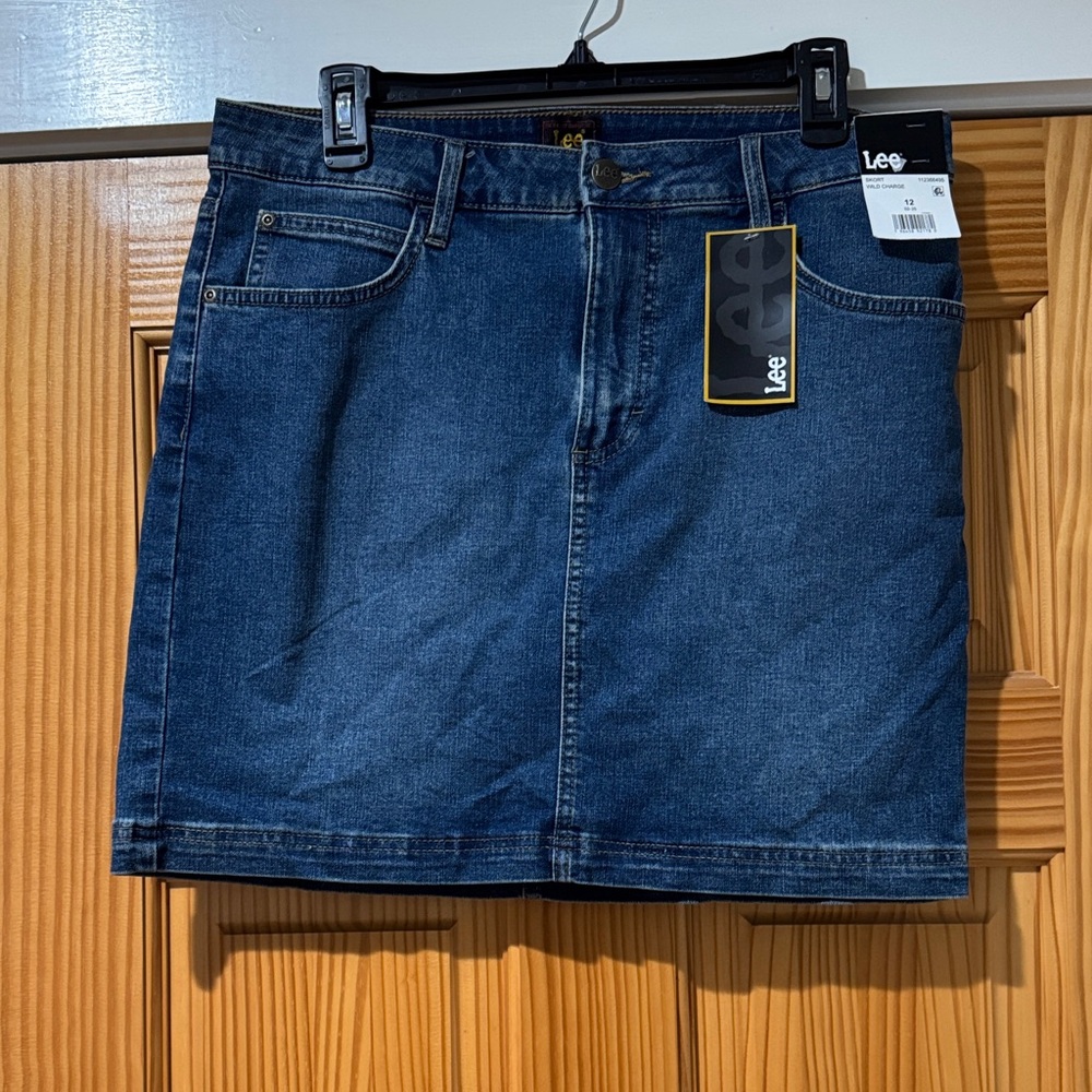 Lee Dark Blue Denim Skort